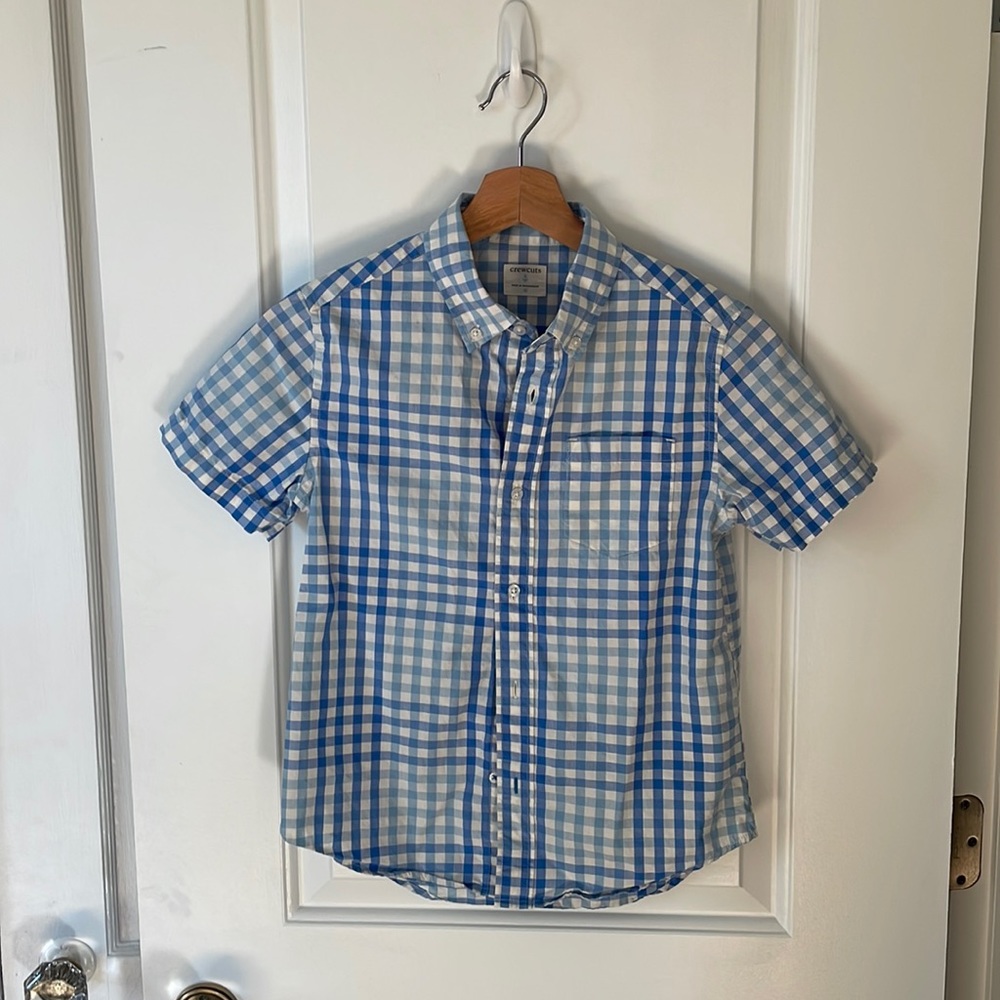 Boys J.Crew crewcuts short sleeve button down shirt, size 10